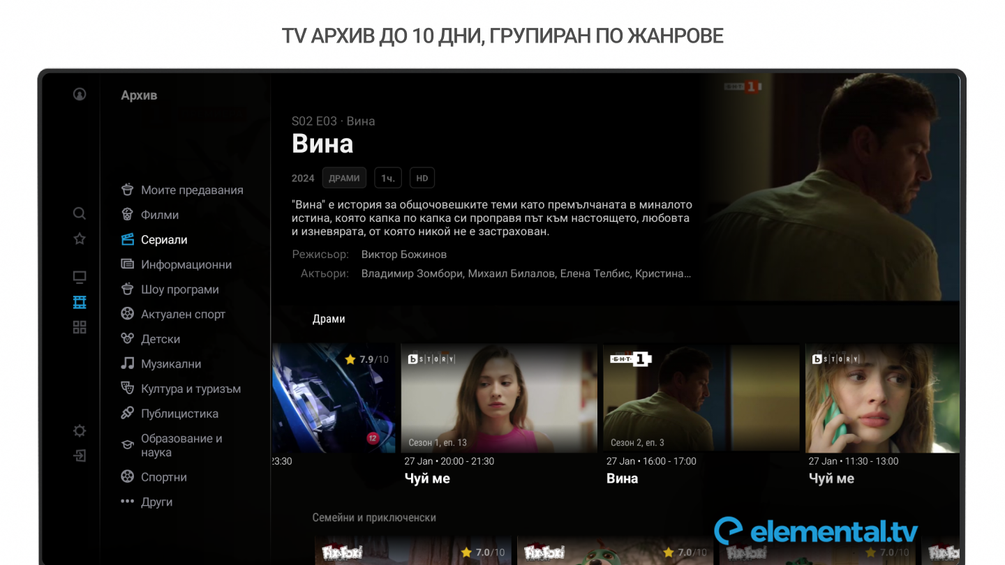android tv app - channels achrive